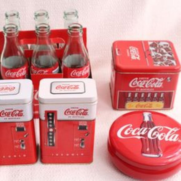 Coca Cola Tin and Bottle Lot - Picture 1 of 2